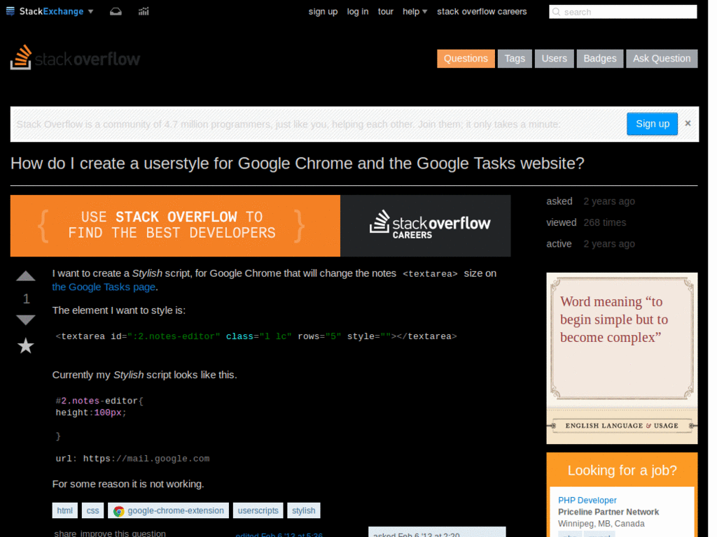 Stackoverflow, StackExchange black bg