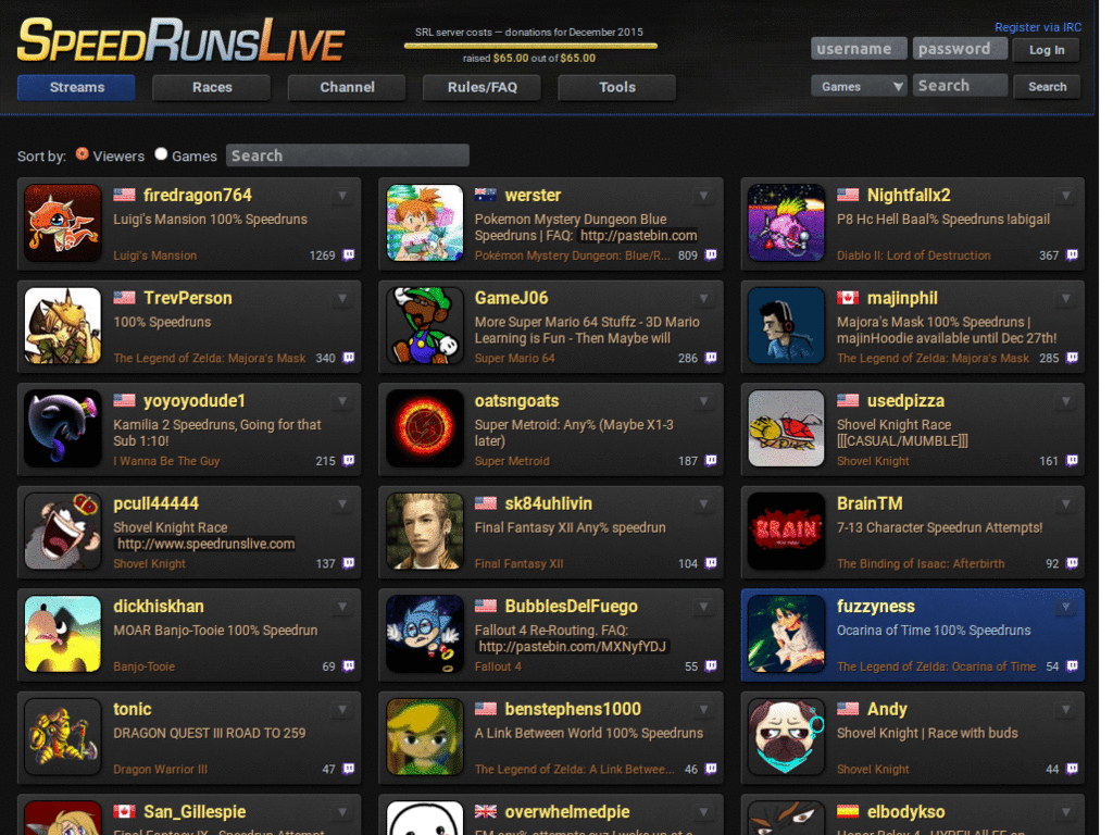 SpeedRunsLive - Hide featured stream