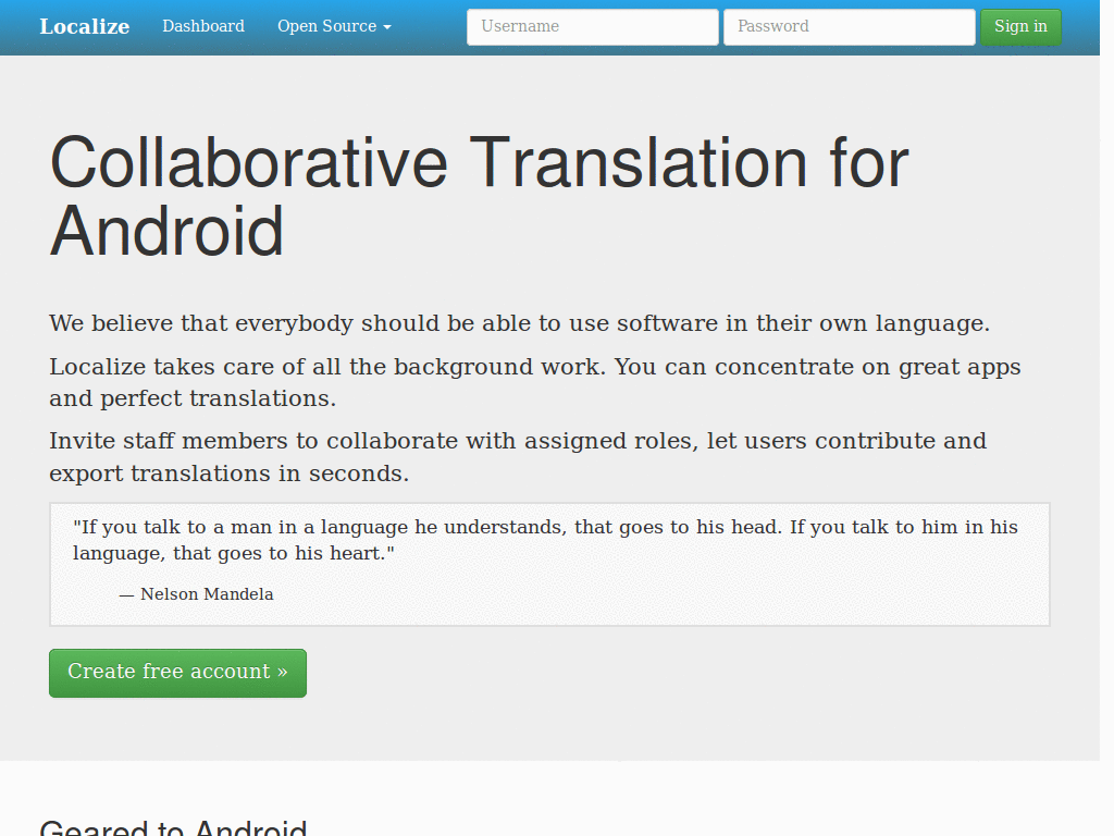 Localize.im with changed colors, fonts and etc.