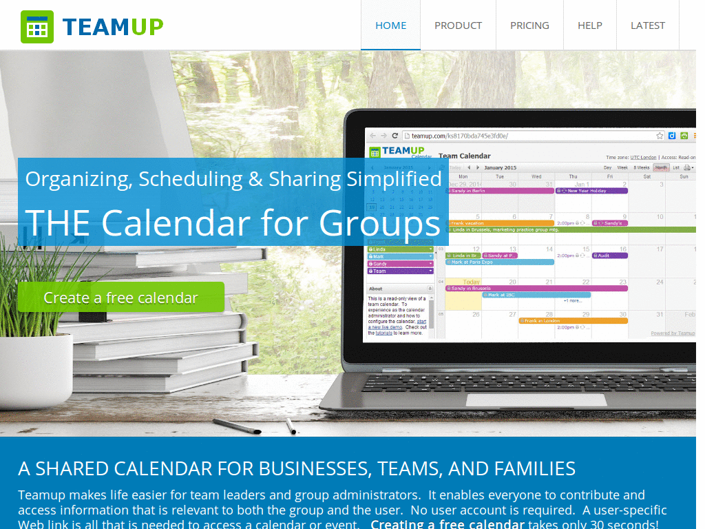 TeamUp Calendar (Black and Red)