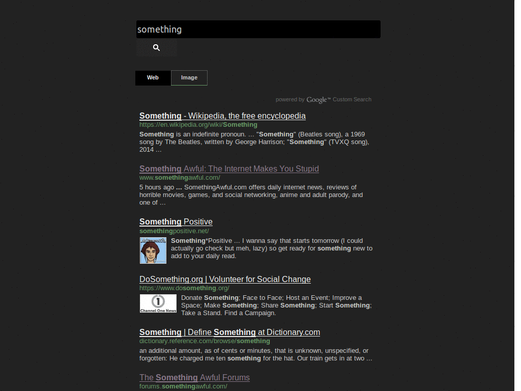 Blackle Alternative look