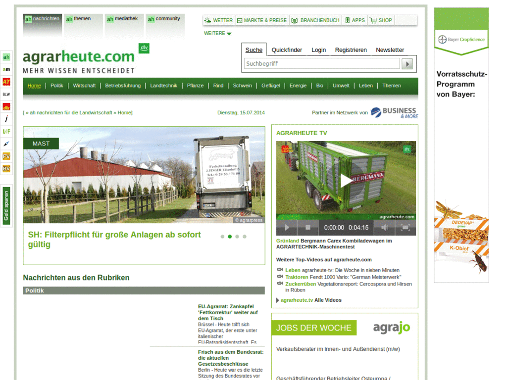 agrarheute keine Werbung