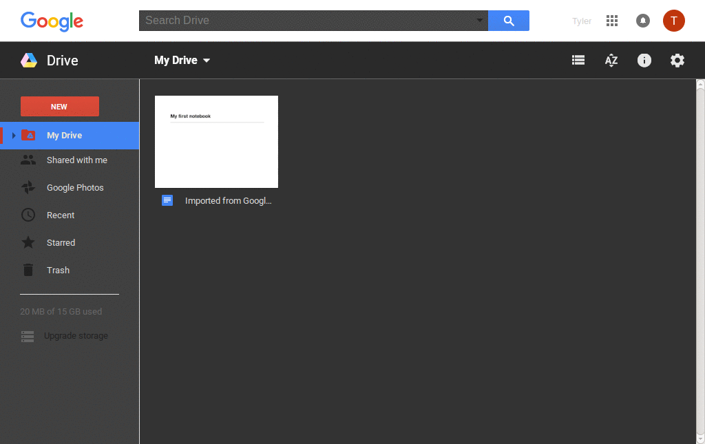 dark google drive mod