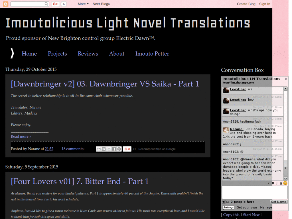 LN Night - Imoutolicious LN Translations