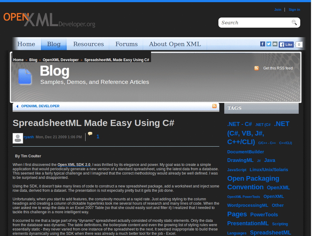 Dark Open XML Developer Theme