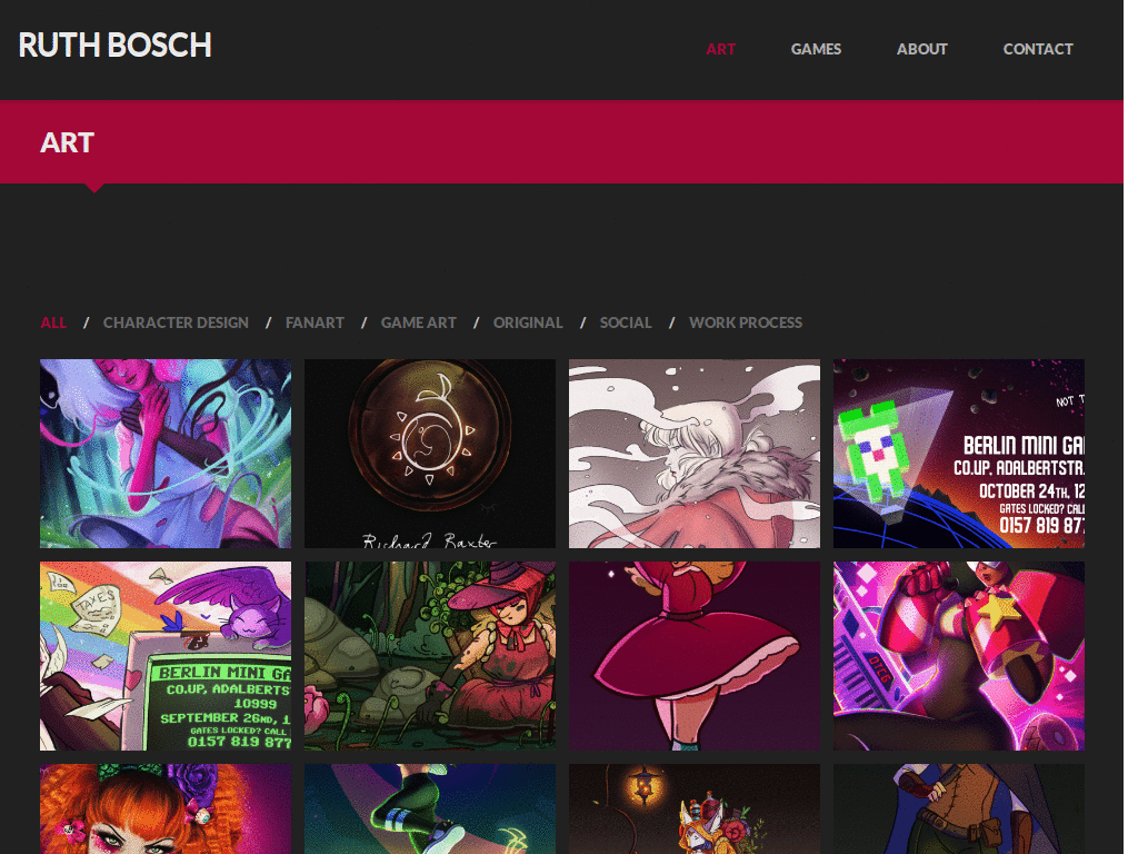 Dark Ruth Bosch portfolio