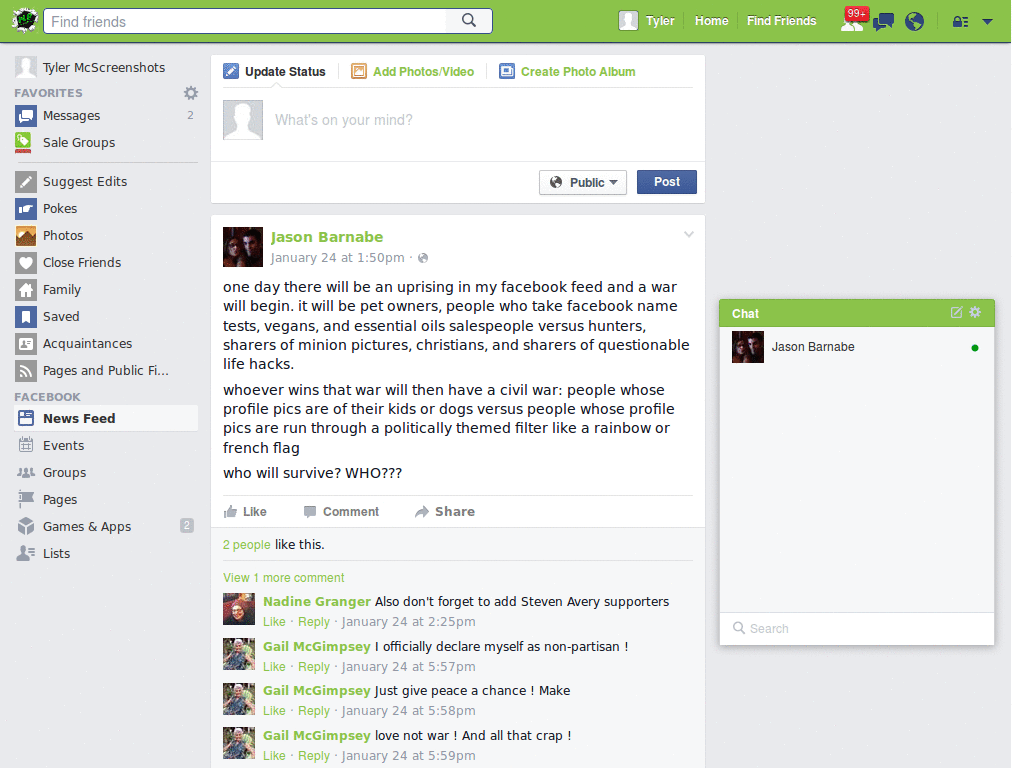 Facebook Light Green
