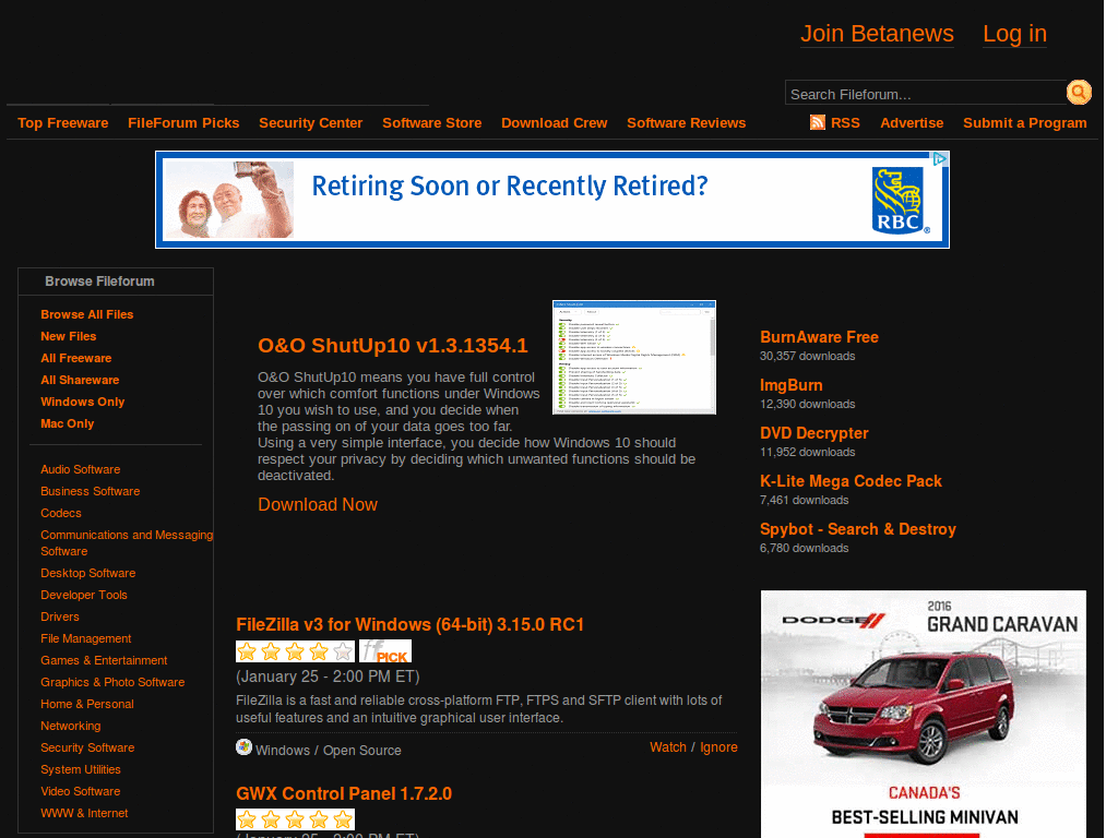FileForum / BetaNews - Black & Orange [PocketAppZ]
