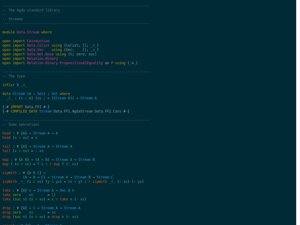 agda-stdlib Solarized dark