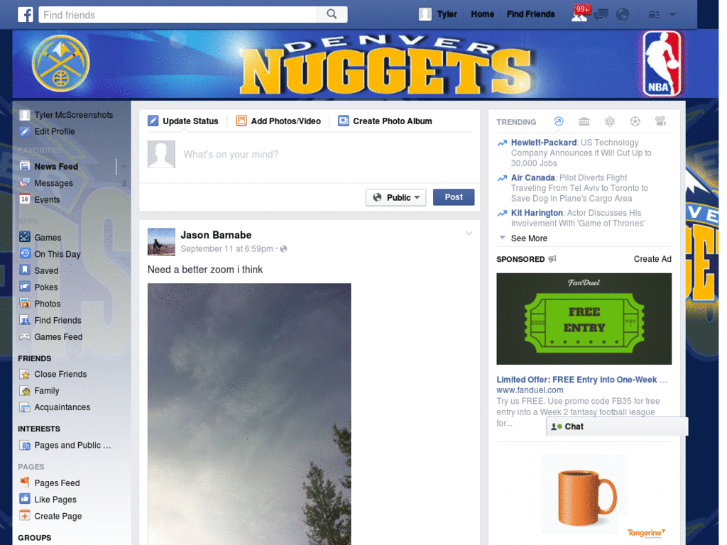 Facebook -NBA- Denver Nuggets ( by Templah.com )