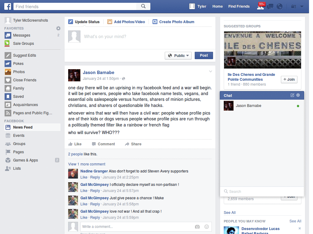 Remove Facebook news