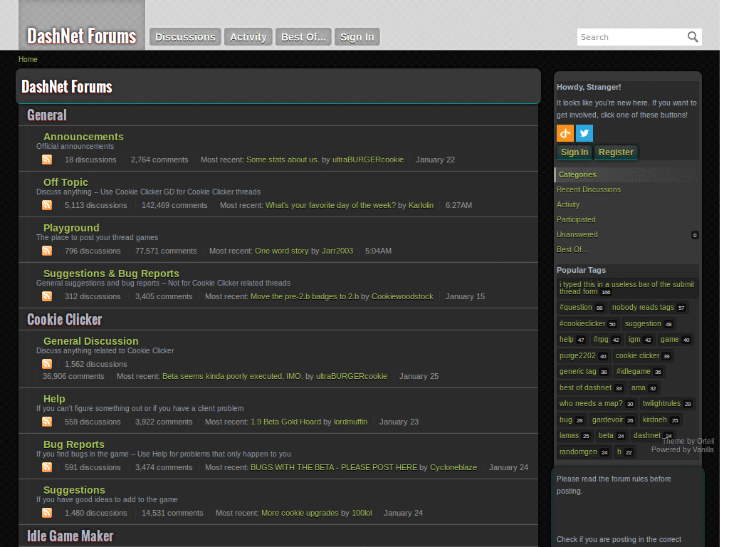 Dashnet Forums Adjustments