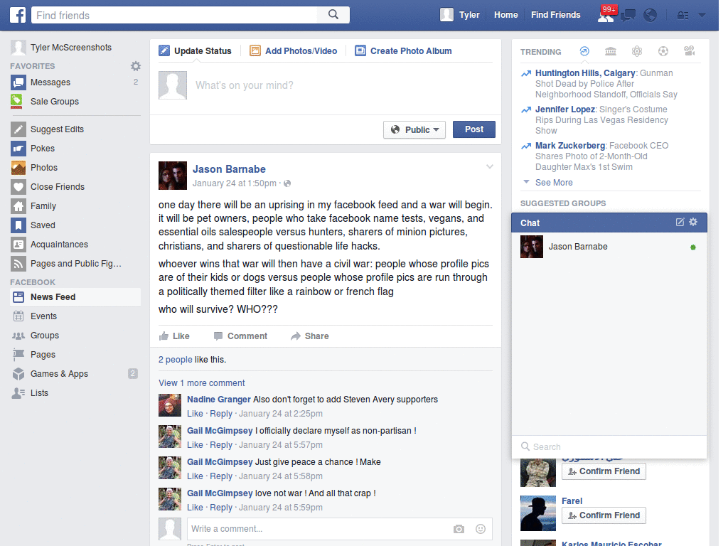 Hide Facebook shared links