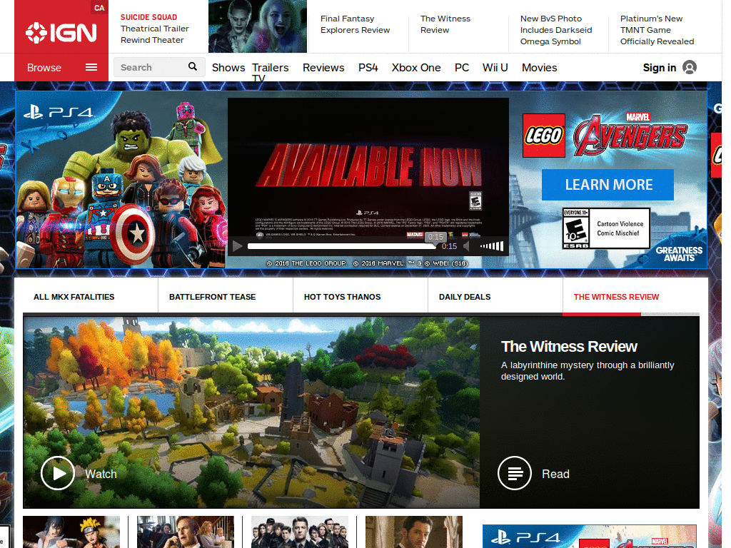 IGN Hide Top Nav