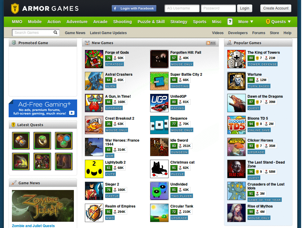 ARMORGAMES ad free