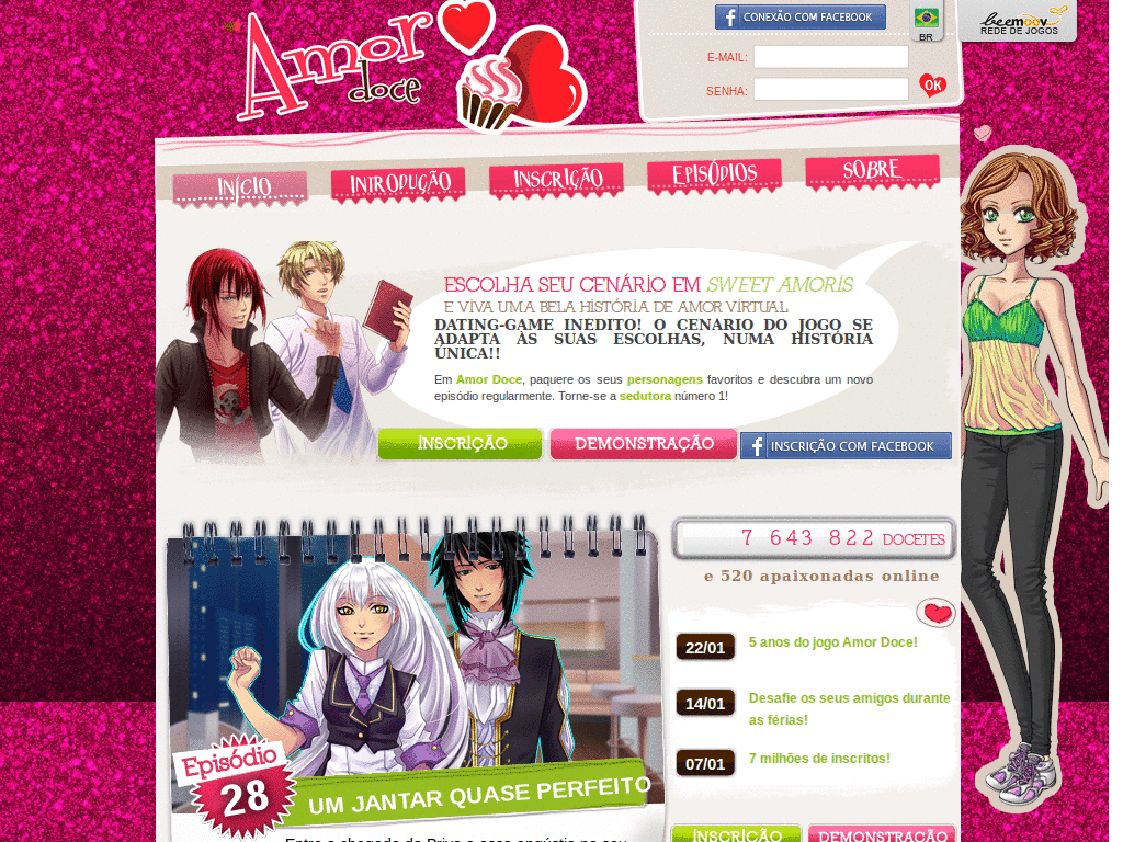 Amor doce Pagina Personalizada