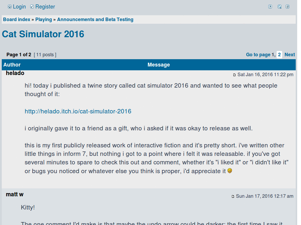 Intfiction forum tweaks