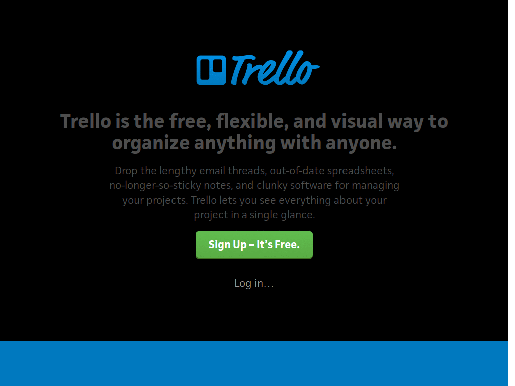Trello: black background