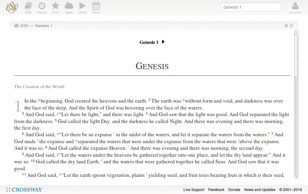 ESV Bible text full width