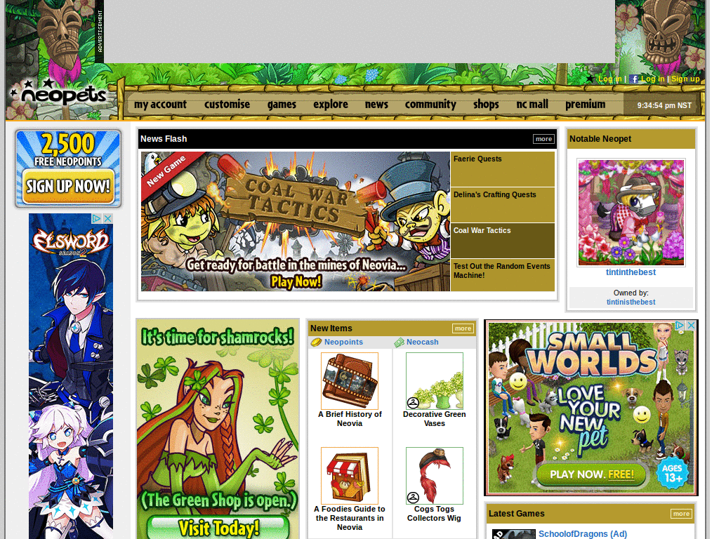 Neopets mystery island theme