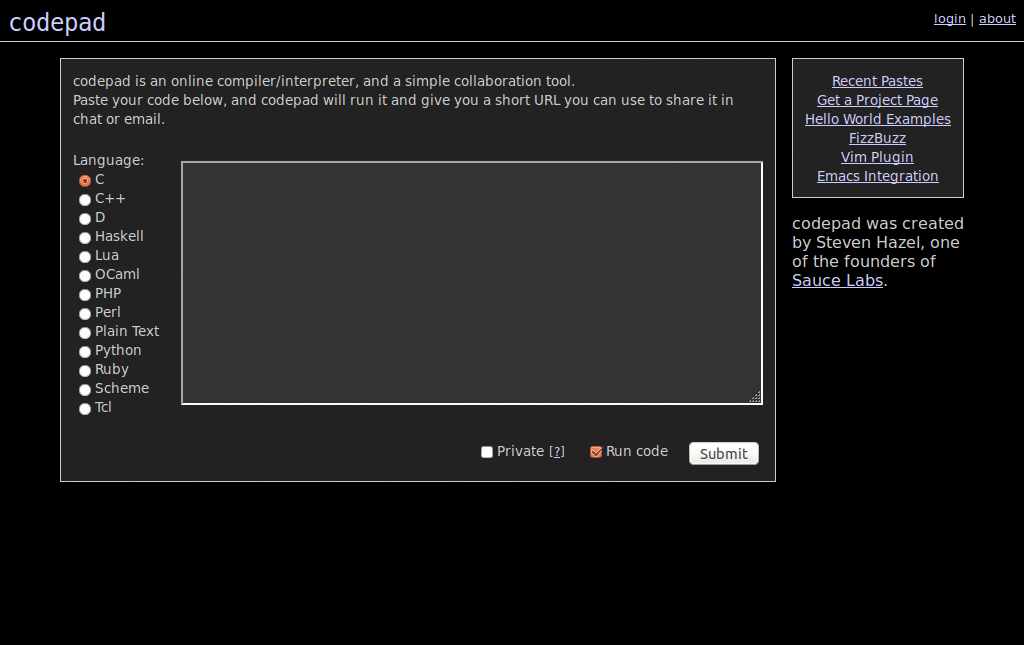 Dark Codepad Theme