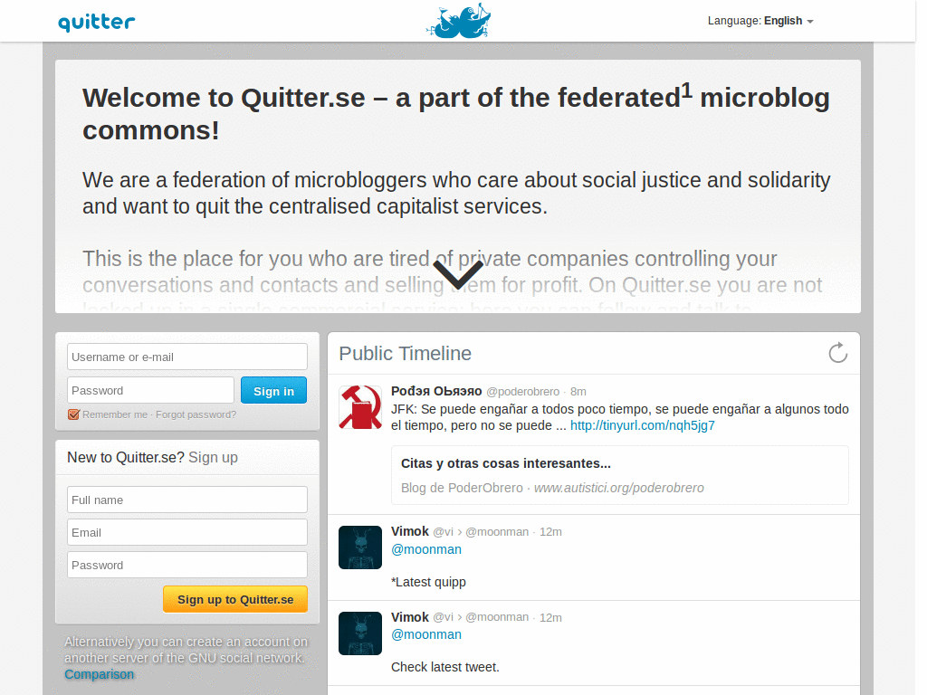Gnusocial and Quitter Others Theme Color
