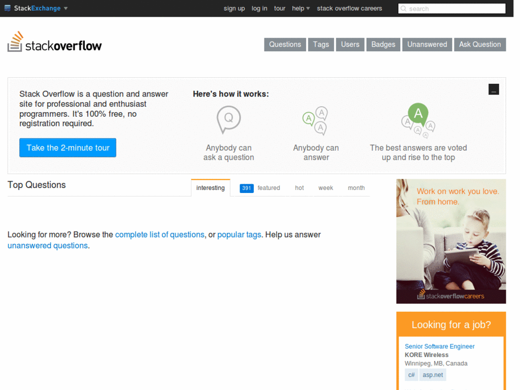Stackoverflow only with interesting questions