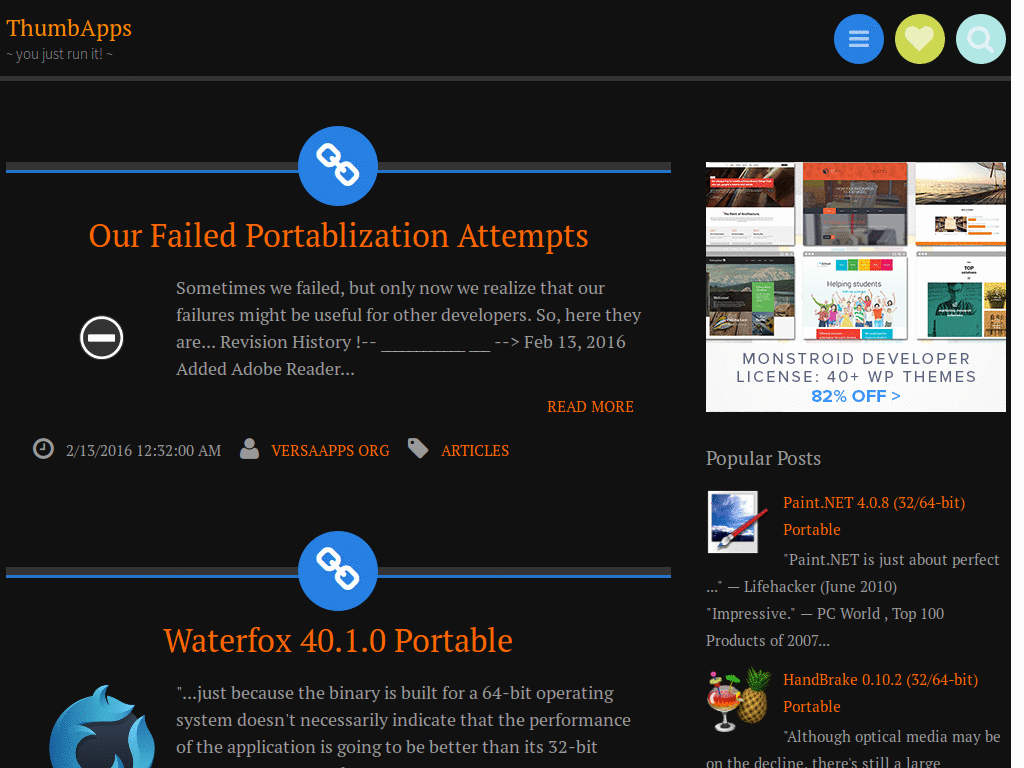 ThumbApps.org - Black & Orange [PocketAppZ]