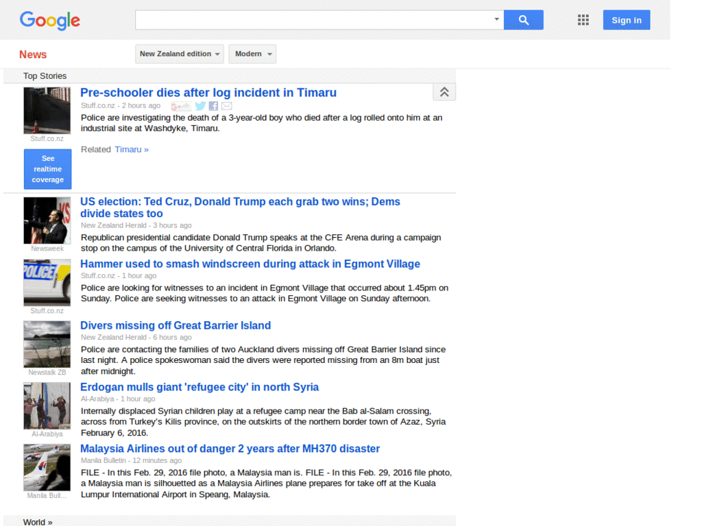 Google News Tidy (TLD Generic)