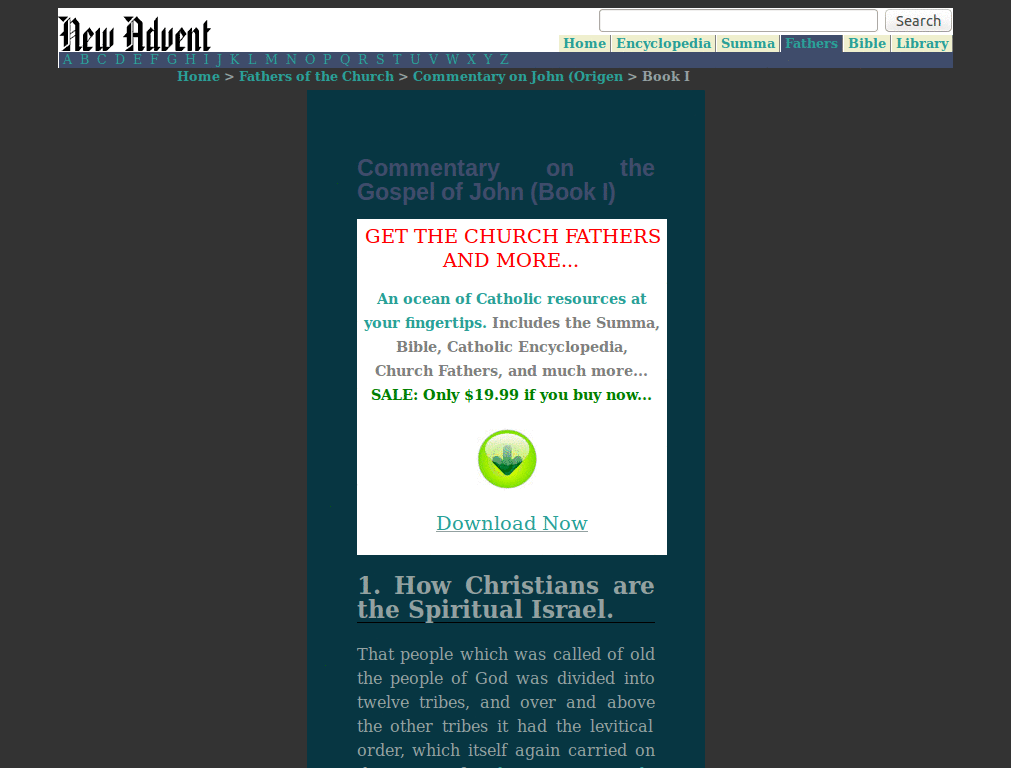 New Advent Readable