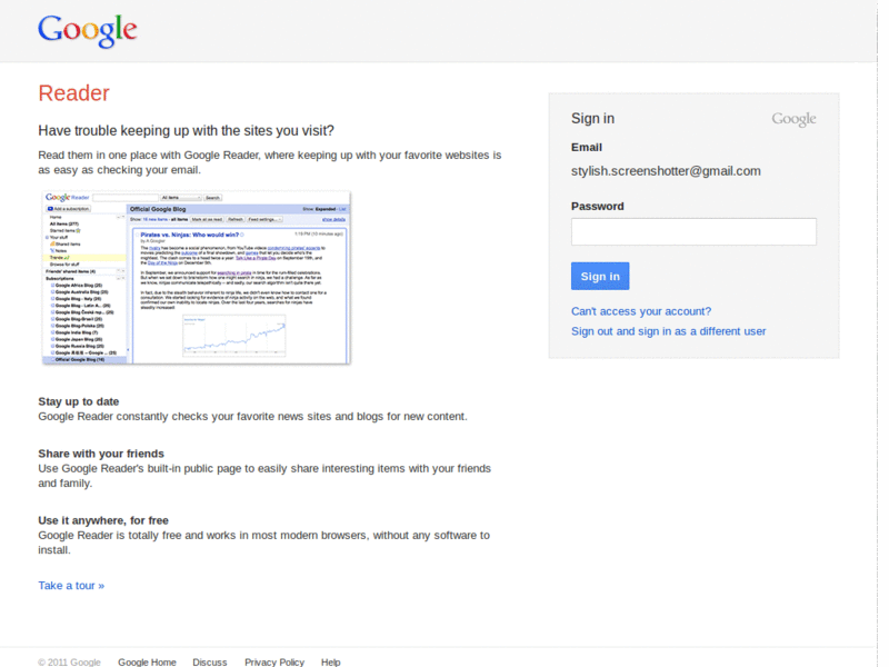 Google Reader - Helvetireader