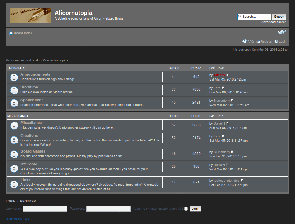 Alicorn Forum (Alicornutopia) Dark Mode
