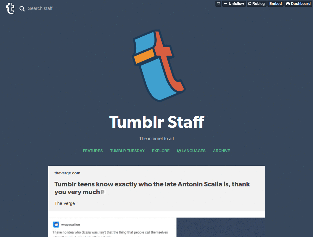 Keep Tumblr iframe on top