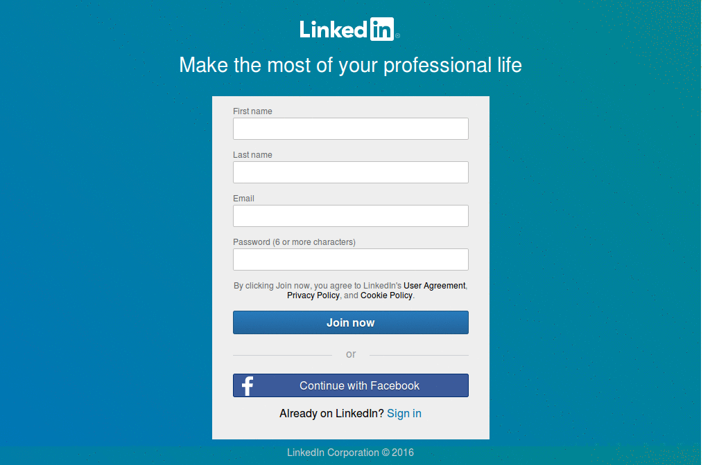 LinkedIn - Full screen messages