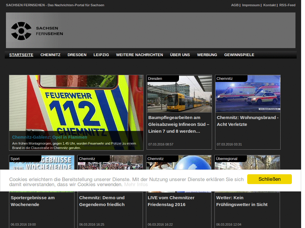 Sachsen-Fernsehen + Network - Dark Theme