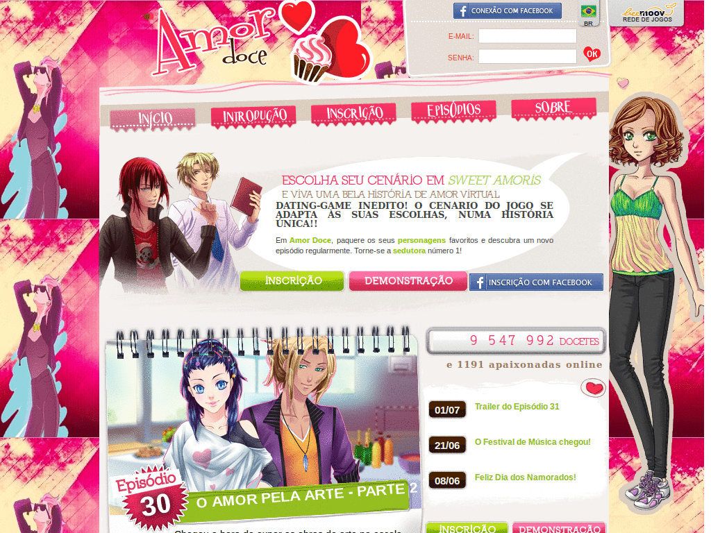 Amor doce tema sakura