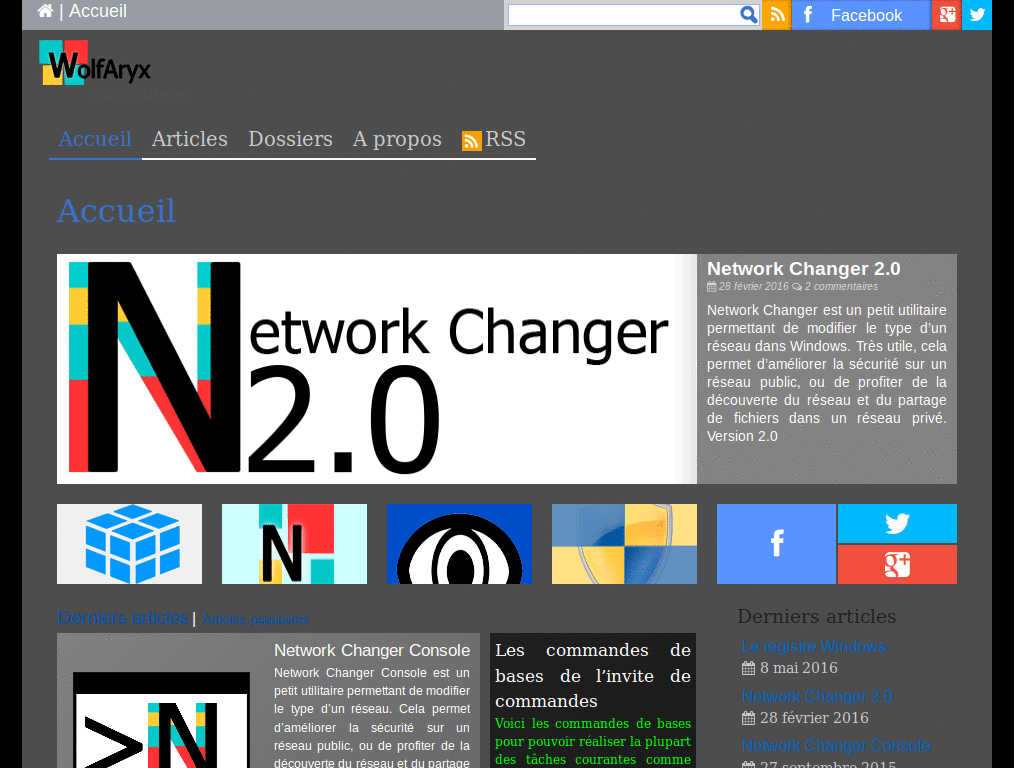 WolfAryx informatique Orange Dark Theme