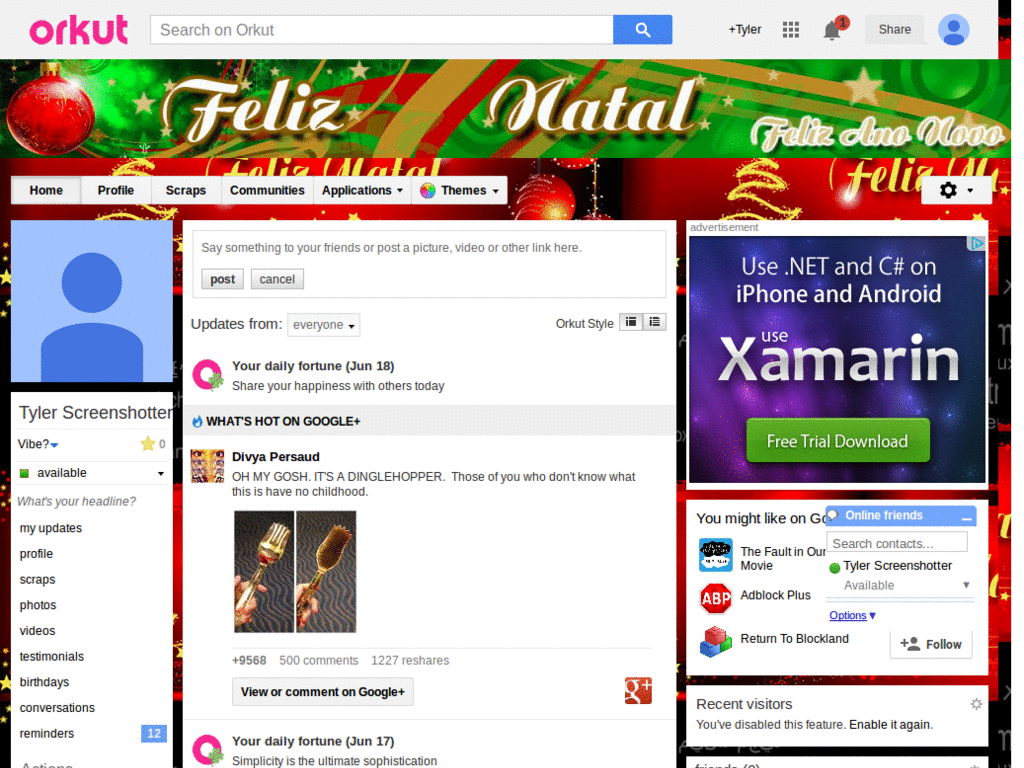 Orkut - Feliz Natal 1 ( by Templah.com )