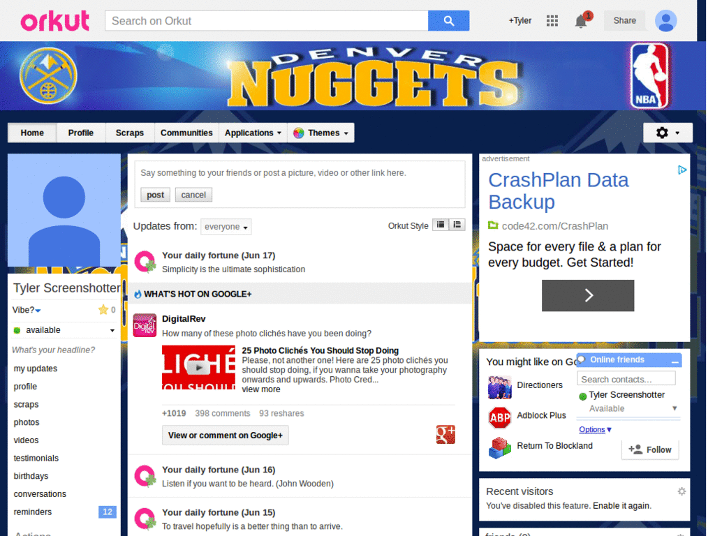 Orkut - NBA - Denver Nuggets ( by Templah.com )