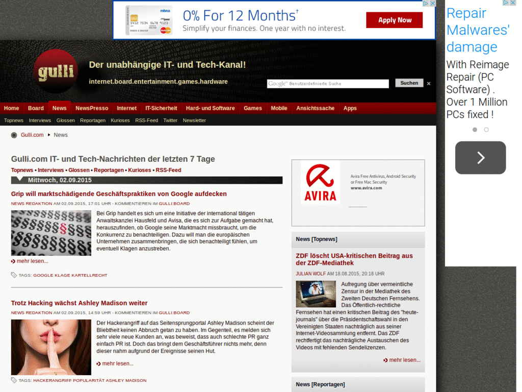 gulli:news underlined links