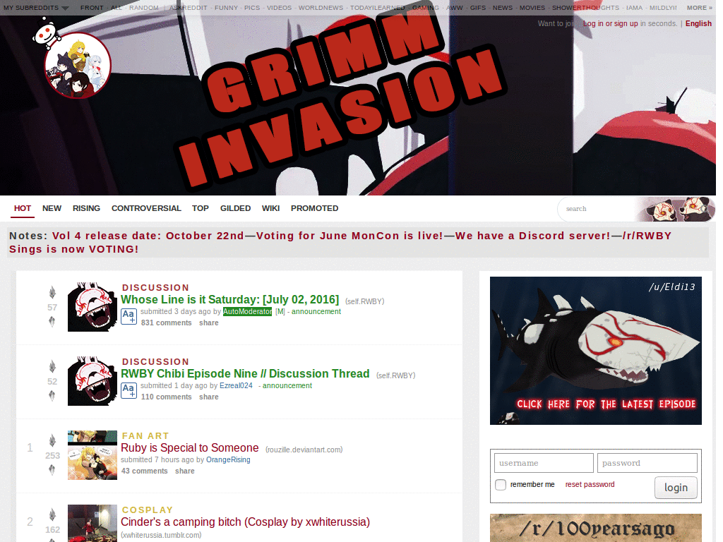 Grimm Theme for /r/RWBY