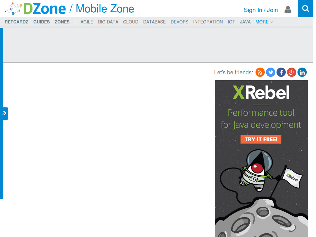 DZone.com tweaks