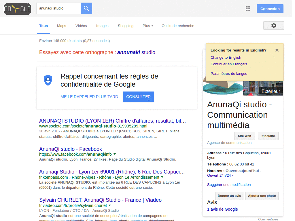 Google Fixed SearchBar