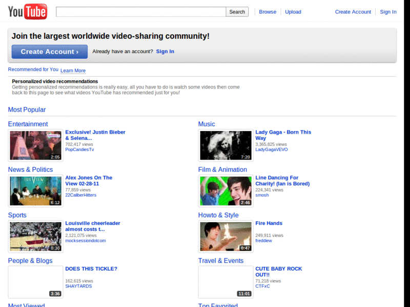YouTube Cleaned Up