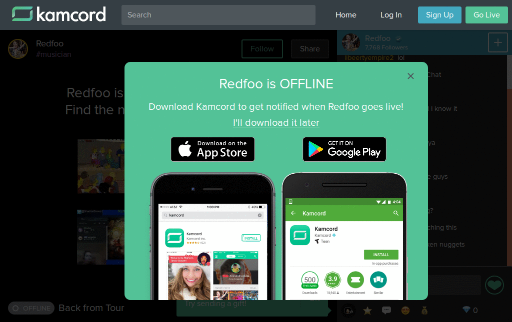 Kamcord darken