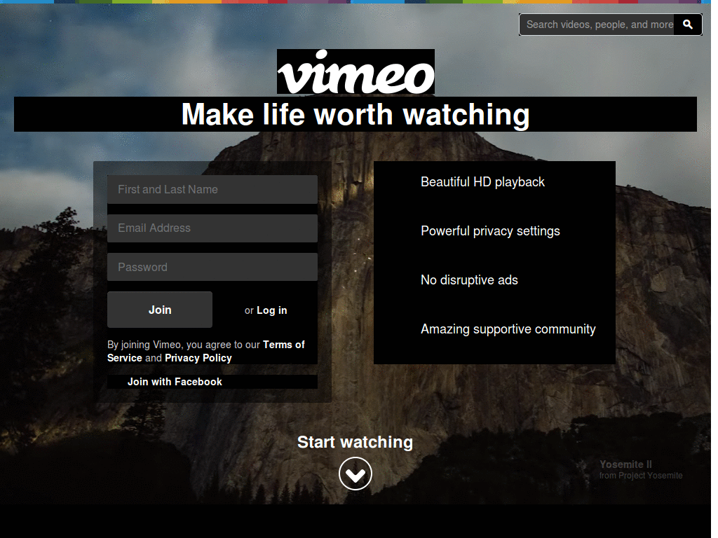 Vimeo Elegant Black