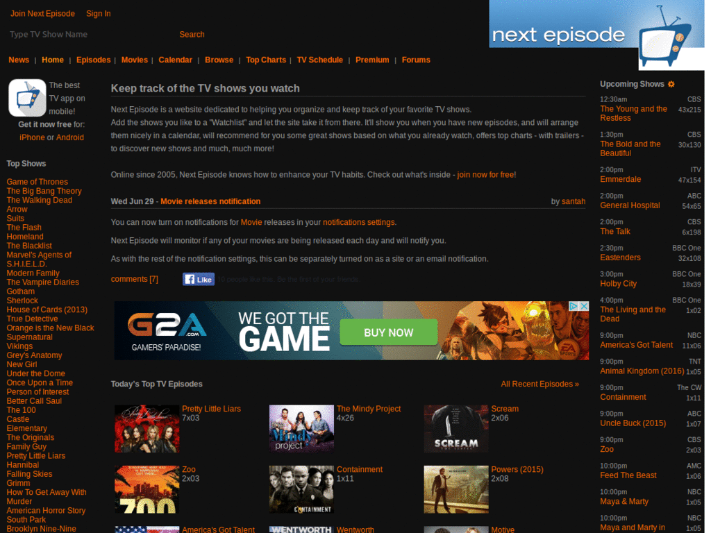 Next-Episode.net - Black & Orange [PocketAppZ]