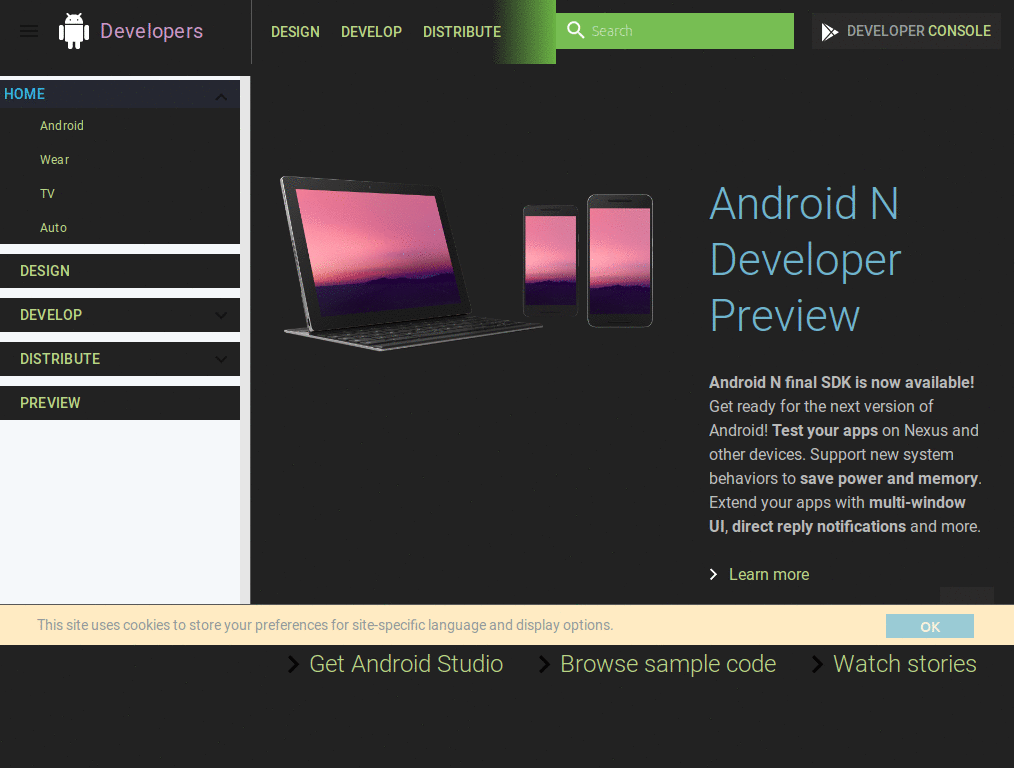Dark theme for Android Developer