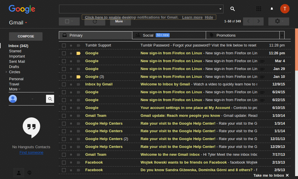 Henanigans for Gmail