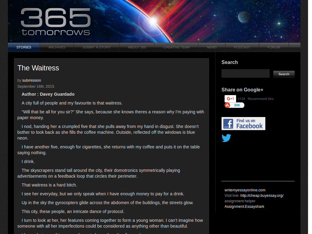 365 Tomorrows: Proportional Fonts